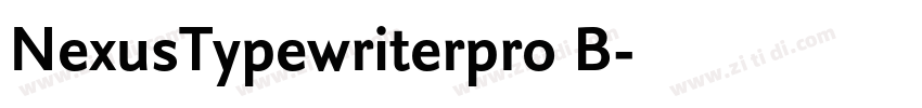 NexusTypewriterpro B字体转换